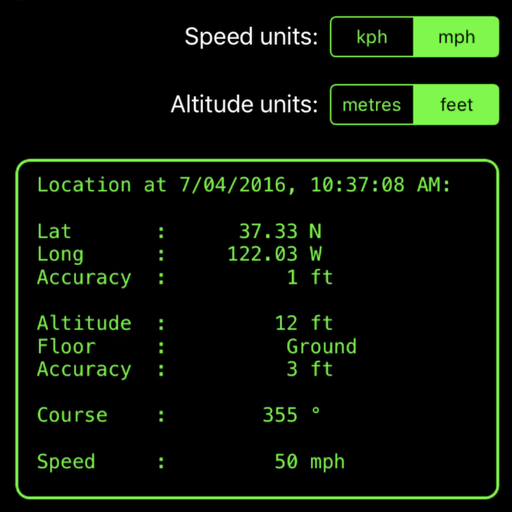 What Is My Speed? details - iPhone